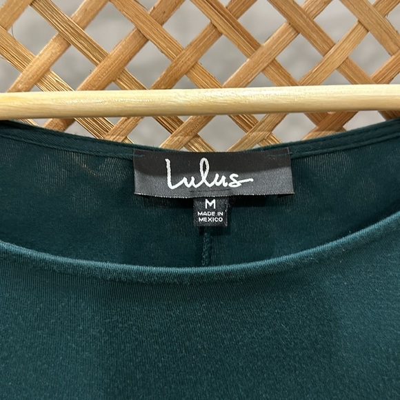 Lulus maxi bridesmaid dress size medium. Dark Green - Picture 2 of 3